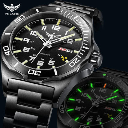 "Yelang V1019 Brand 44MM Men Watch NH36 100M PROFESSIONAL WATERPROOF Deep Diving Mechanical Automatic Watch Sapphire Lens Reloj - MANDOTOS"