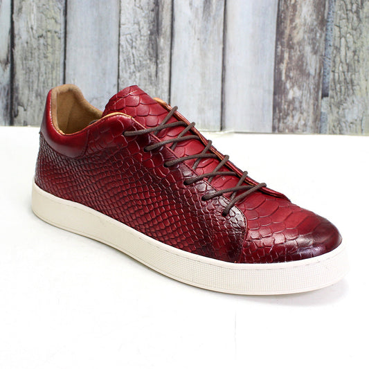 "Men's Embossed Casual Leather Shoes - MANDOTOS"