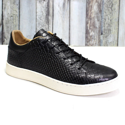 "Men's Embossed Casual Leather Shoes - MANDOTOS"