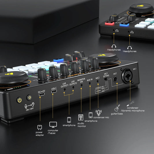 "Maono AME2 All-in-One Audio Interface & Podcast Studio - MANDOTOS"