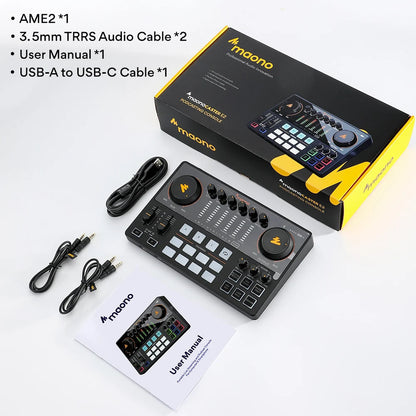 "Maono AME2 All-in-One Audio Interface & Podcast Studio - MANDOTOS"
