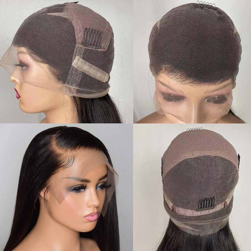 "Full Lace Head Cover with Real Hair - Customizable Elegance - MANDOTOS"