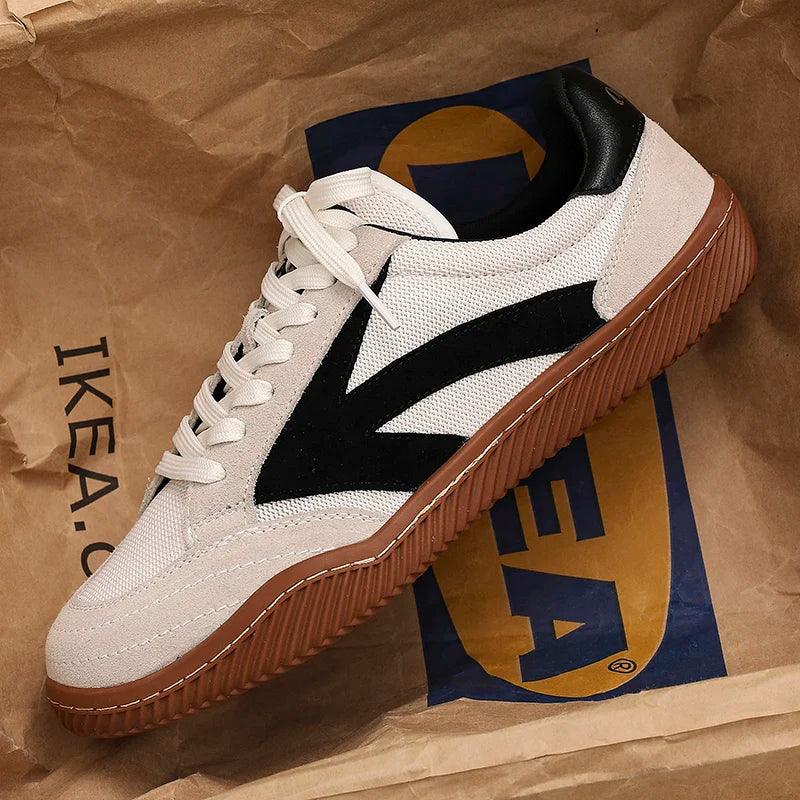 Men's Breathable Canvas Sports Shoes - Lightweight Outdoor Trainers - MANDOTOS