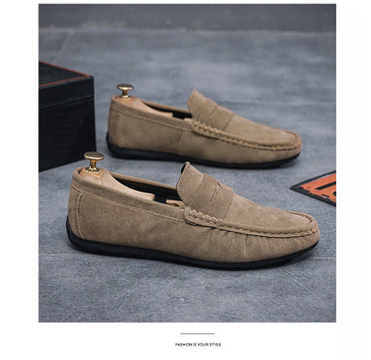 "Stylish Men's Casual Flat Leather Shoes - MANDOTOS"
