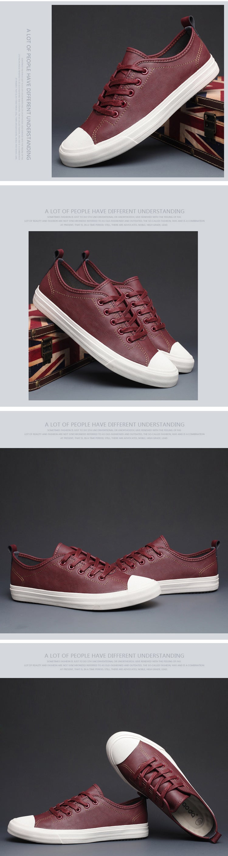 "Men's Spring Tide Leather Casual Shoes - MANDOTOS"