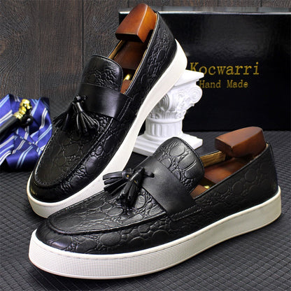 "Men's Casual Leather Flats – Style Meets Comfort - MANDOTOS"