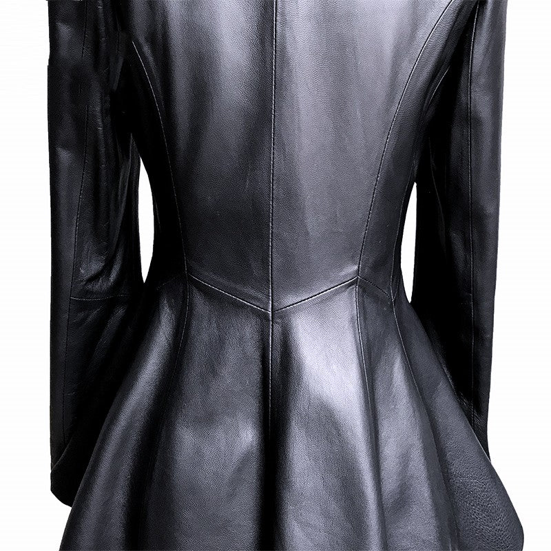 "Short Women's Leather Jacket - Effortless Style - MANDOTOS"