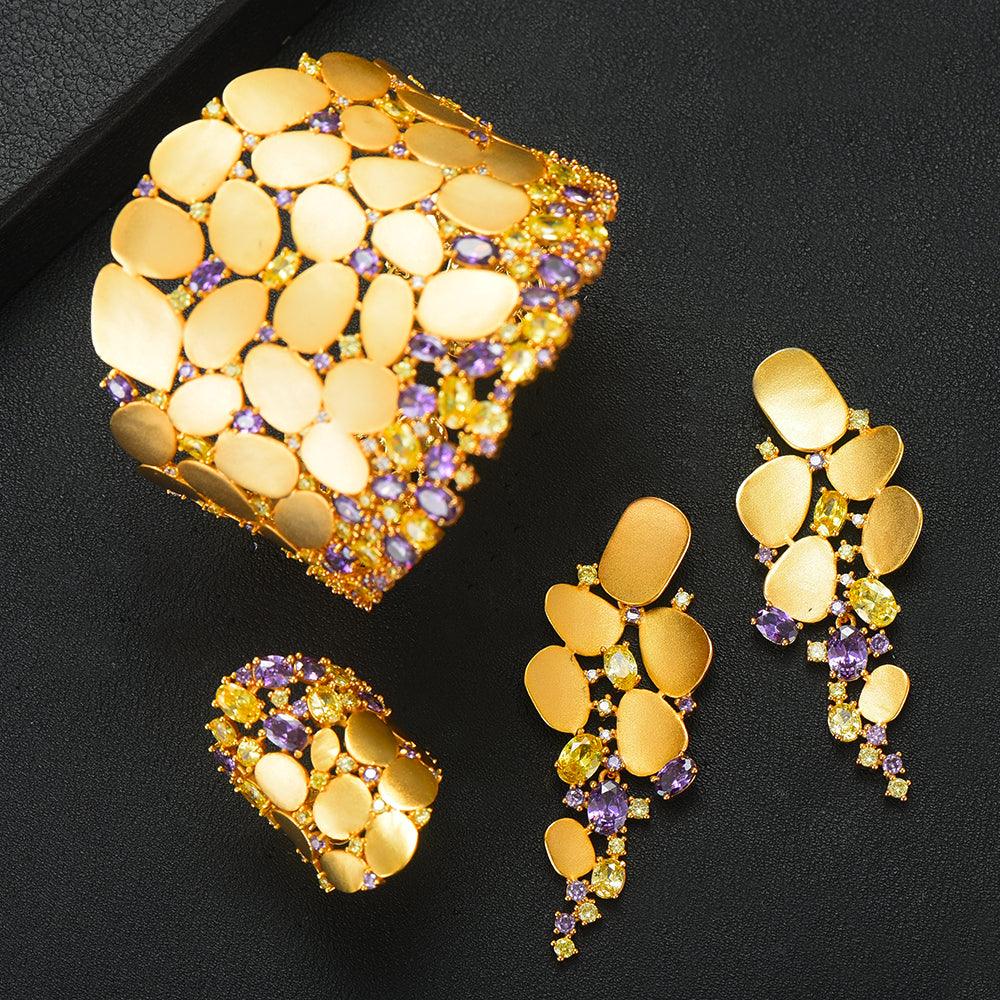 "New Fashion New Noble Luxury Bangle Earrings Ring - MANDOTOS"