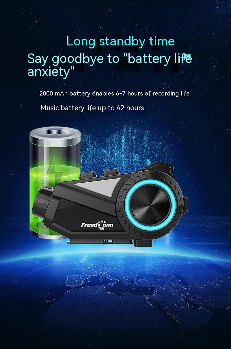 "R3 Motorcycle Helmet Intercom Bluetooth Headset & Driving Recorder - MANDOTOS"