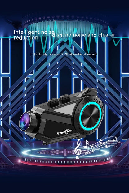 "R3 Motorcycle Helmet Intercom Bluetooth Headset & Driving Recorder - MANDOTOS"