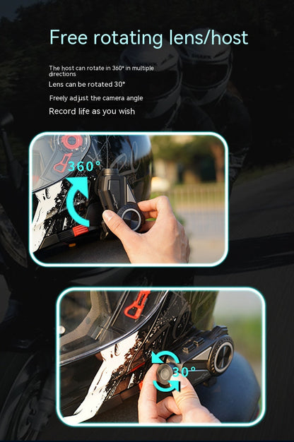 "R3 Motorcycle Helmet Intercom Bluetooth Headset & Driving Recorder - MANDOTOS"