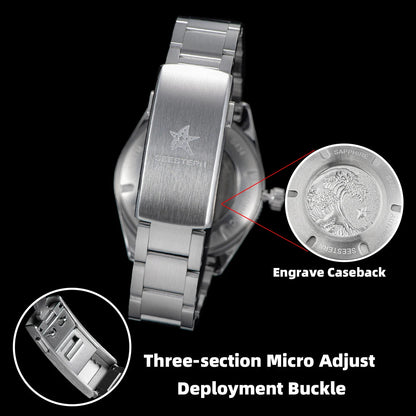 "S434 Men's Automatic Diver Watch - NH35A Movement with BGW9 Luminescence - MANDOTOS"