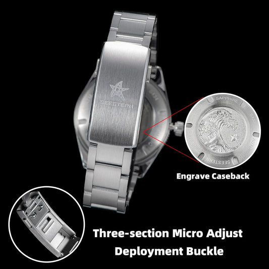 "S434 Men's Automatic Diver Watch - NH35A Movement with BGW9 Luminescence - MANDOTOS"