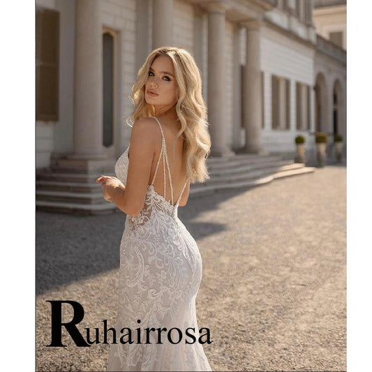 "Charming Mermaid Wedding Dress - Customizable Fit - MANDOTOS"