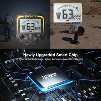 "TX-850 Metal Detector Underground Professional Depth 2.5m Scanner Search Finder Gold Detector Treasure Hunter Pinpointer 11inch - MANDOTOS"