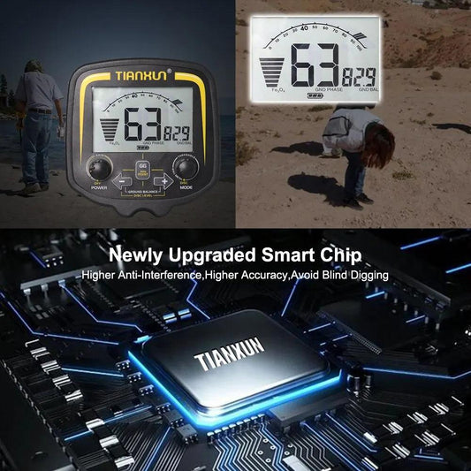 "TX-850 Metal Detector Underground Professional Depth 2.5m Scanner Search Finder Gold Detector Treasure Hunter Pinpointer 11inch - MANDOTOS"