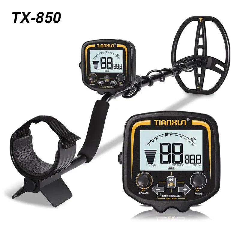 "TX-850 Metal Detector Underground Professional Depth 2.5m Scanner Search Finder Gold Detector Treasure Hunter Pinpointer 11inch - MANDOTOS"