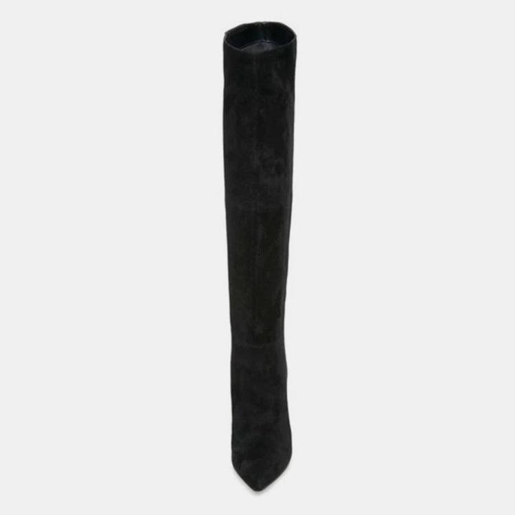 "Stiletto Heels Pleated High Over The Knee Boots - MANDOTOS"