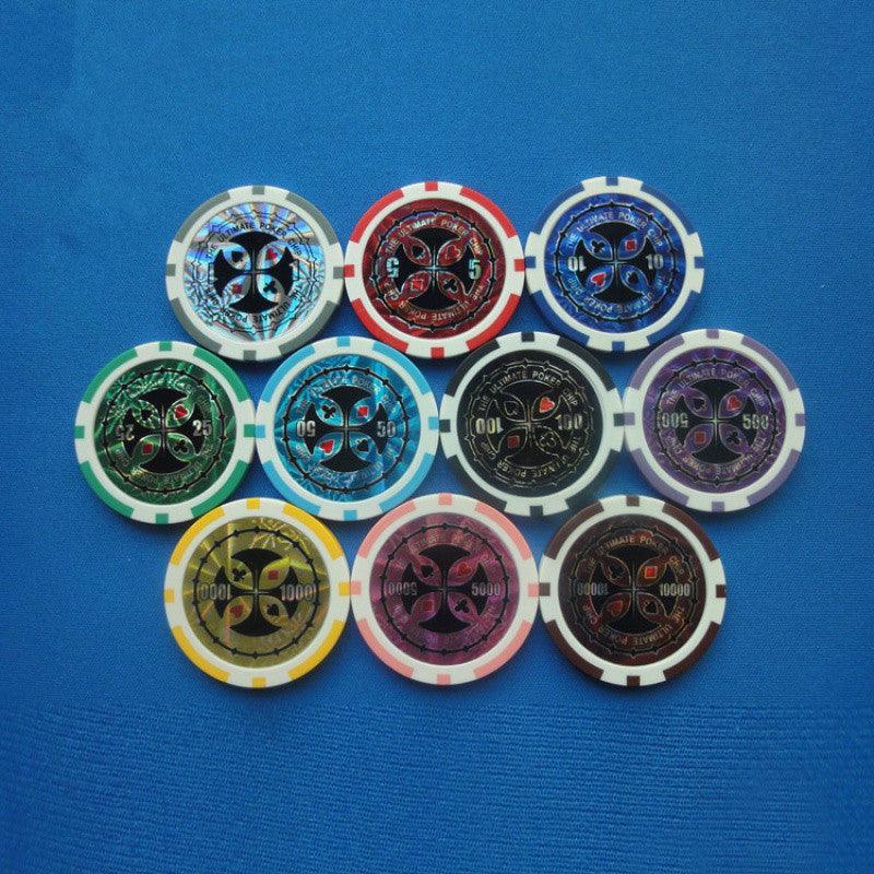 "ABS Plastic High-End Two-Color Chips Poker Baccarat Game Coins - MANDOTOS"