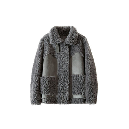 "Chic Women's Sheep Shearling Coat - MANDOTOS"