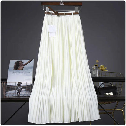 Elegant Pleated Chiffon Skirt - MANDOTOS