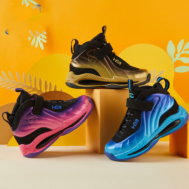 Ancient Energy boys' sneakers in light, medium, and large sizes with grinding detail, designed for active kids.