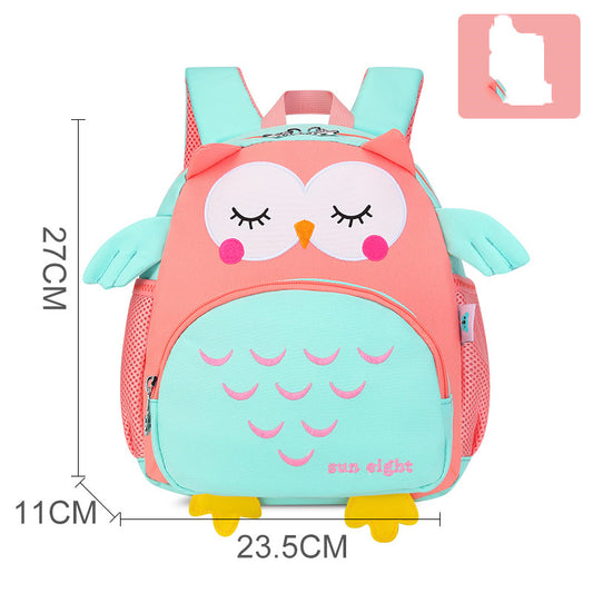 Lightweight cartoon shoulder backpack for kids, featuring a cute design and bright colors, ideal for elementary school students.
