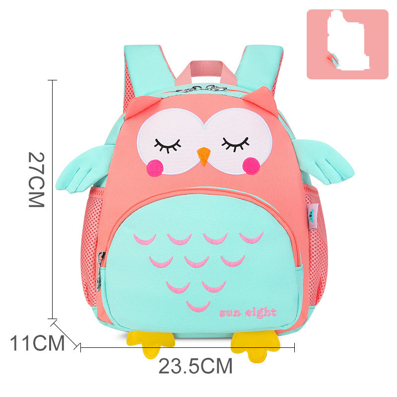 Lightweight cartoon shoulder backpack for kids, featuring a cute design and bright colors, ideal for elementary school students.
