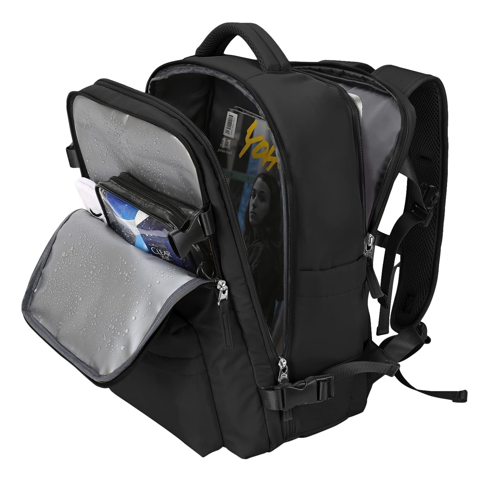 Ancient Energy large capacity travel backpack with multiple compartments and adjustable straps, ideal for students and travelers.