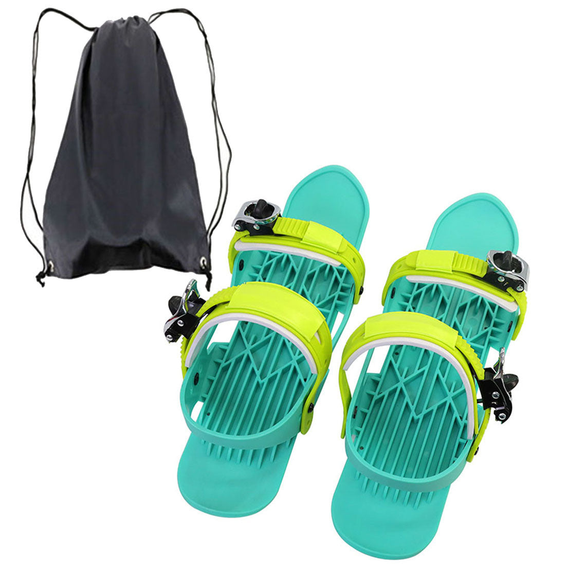 Mini Ski Skates Portable Short Skiboard Adjustable Skates Shoes For Snow - MANDOTOS