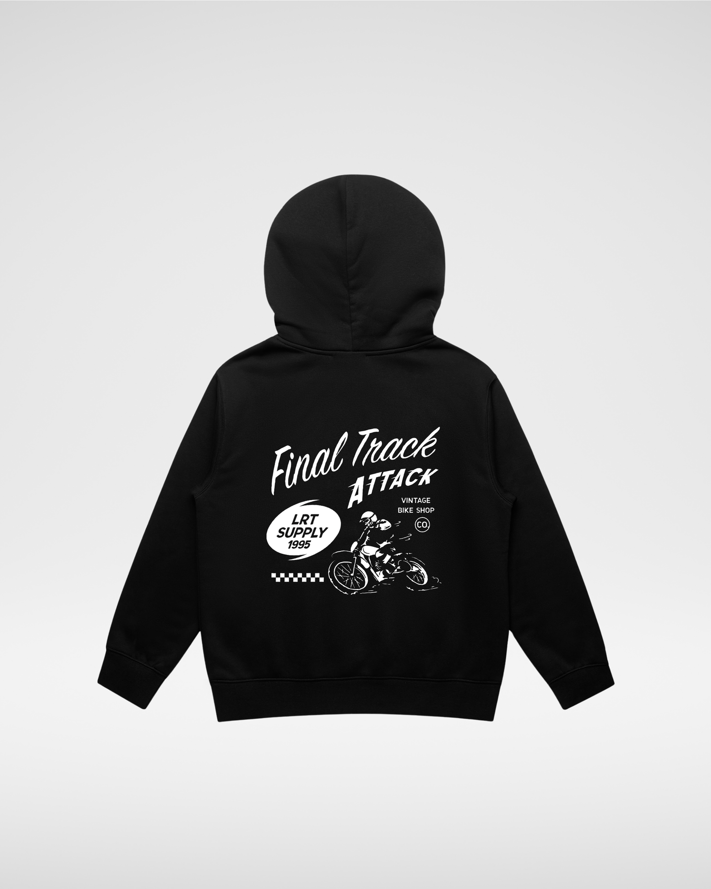 THE FINAL TRACK ATTACK HOODIE - RECYCLED BLACK