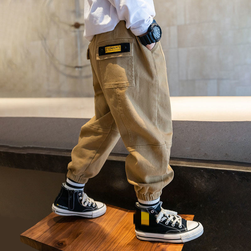 Ancient Energy boys' footwear overalls trousers for middle and older children, featuring durable fabric and casual style.