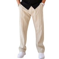 Men's Trousers Sports Casual Loose Straight Pants With Drawstring Design Clothing - MANDOTOS