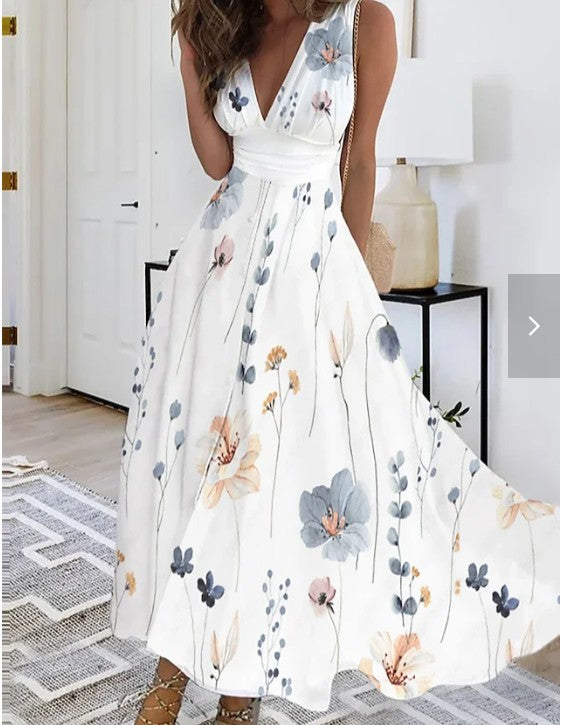 2023 Floral Elegance V-Neck Dress