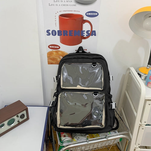 Cute schoolbag for middle and high school students by Ancient Energy, featuring colorful design and spacious compartments.