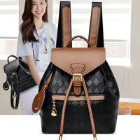 Ancient Energy women's casual leather backpack with shoulder straps, suitable for school, travel, and everyday use.