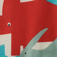 Kids boys short sleeve T-shirt from Ancient Energy featuring a colorful dinosaur cartoon print.