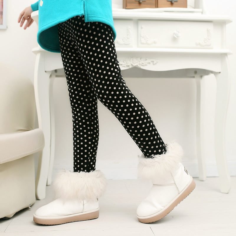 Girls' warm leggings by Ancient Energy, soft and cozy in vibrant colors, perfect for cold weather and active wear.
