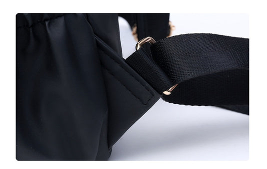 Black waterproof Oxford backpack for women by Ancient Energy, featuring a stylish and durable school bag design.
