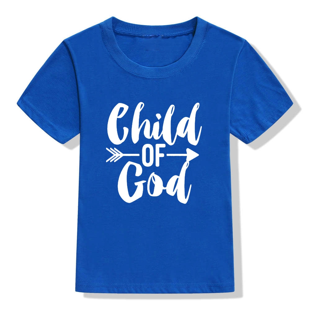 Kids' Christian short sleeve holiday faith shirt by Ancient Energy featuring colorful holiday-themed design.