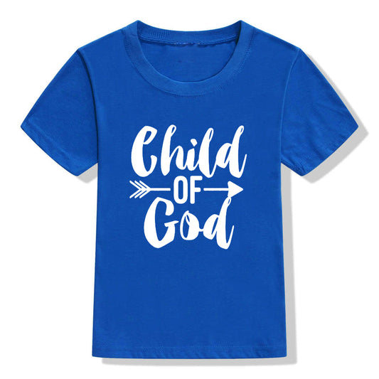 Kids' Christian short sleeve holiday faith shirt by Ancient Energy featuring colorful holiday-themed design.