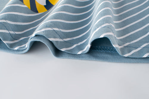 Children's short-sleeved t-shirt for boys by Ancient Energy, featuring a colorful playful design on soft fabric.