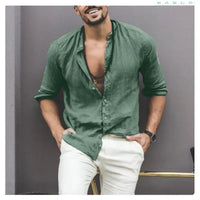 Classic Buttoned Collar Men's Shirt