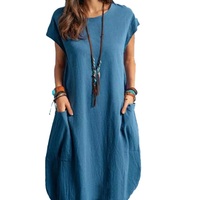 Ladies' Autumn Breeze Cotton-Linen Dress