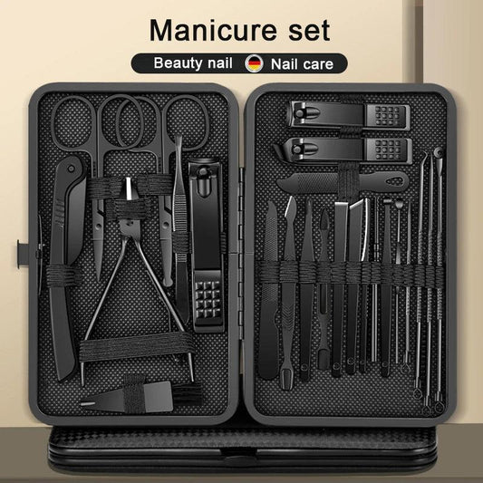 8/12/15/20/24 pcs Manicure Cutters Nail Clipper Set Household Stainless Steel Ear Spoon Pedicure Scissors Tool For Beauty - MANDOTOS