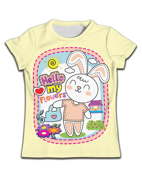 Children's boy T-shirt by Ancient Energy featuring a soft fabric and cute cat cartoon pattern, perfect for casual wear.