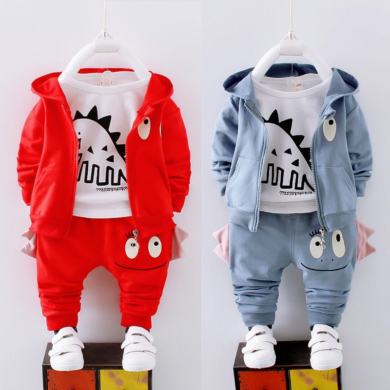 Cotton boys' autumn, summer, and spring children's clothing by Ancient Energy, featuring comfortable, casual outfits for kids.