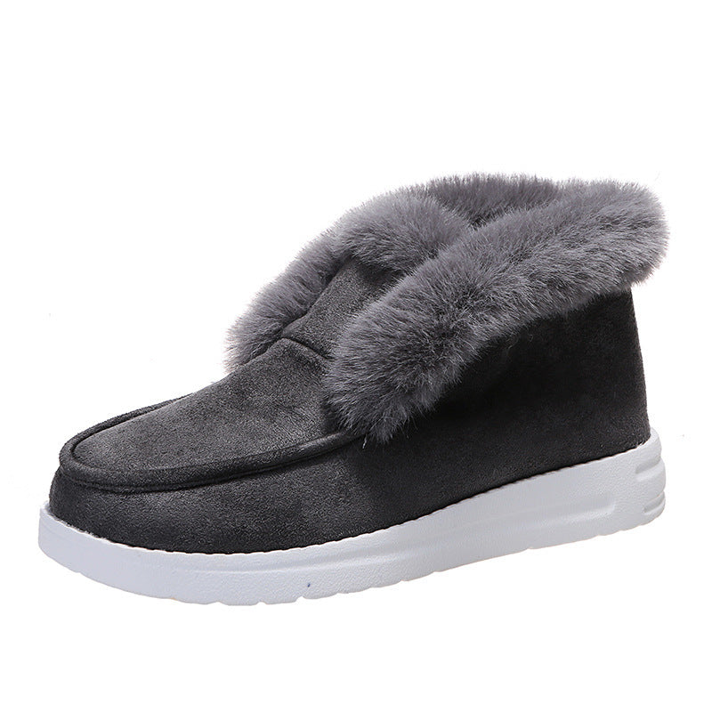 Snow Boots Warm Winter Shoes Plush Fur Ankle Boots Women - MANDOTOS