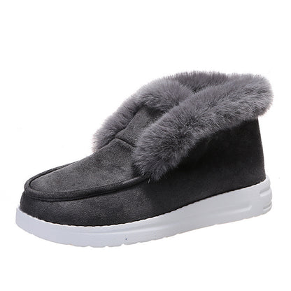 Snow Boots Warm Winter Shoes Plush Fur Ankle Boots Women - MANDOTOS