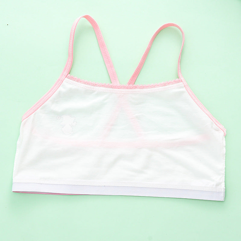 Ancient Energy girls' sports underwear vest for primary school students, comfortable cotton fabric, suitable for active children.